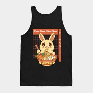 Ramen Bunny, Happy Tummy Cute Ramen Lover Design Tank Top